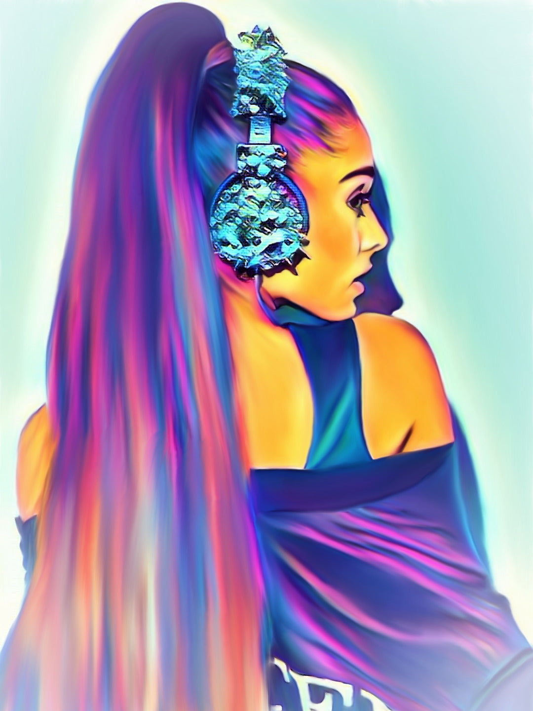 Ariana Grande Vibrant Abstract Portrait | 01