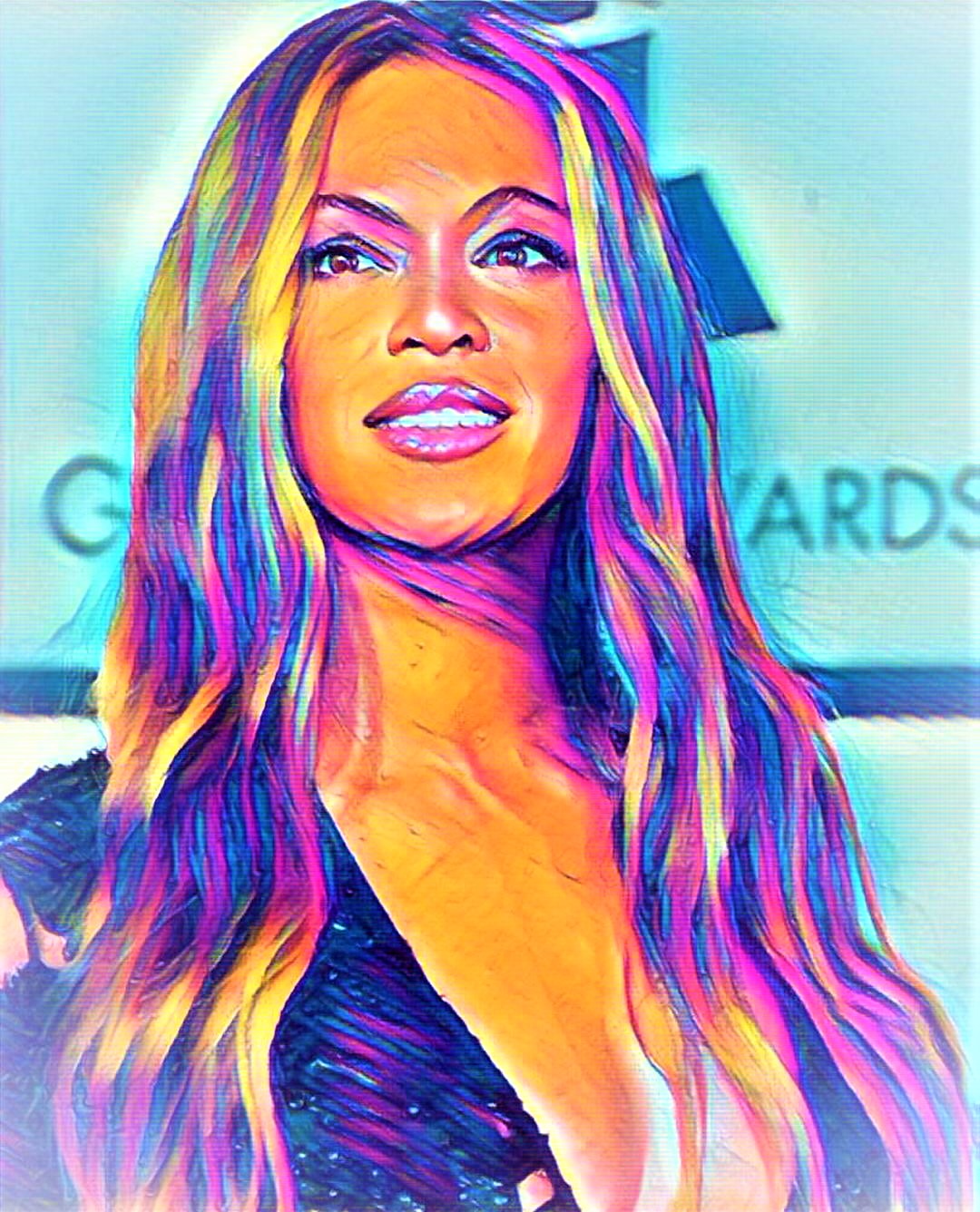 Beyonce Vibrant Abstract Portrait | 01
