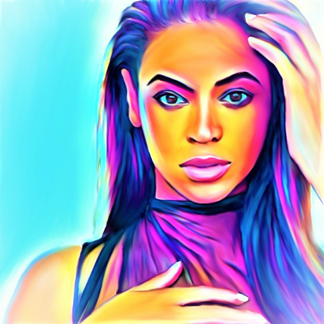 Beyonce Vibrant Abstract Portrait | 04