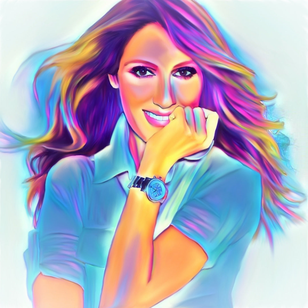 Celine Dion Vibrant Abstract Portrait | 01