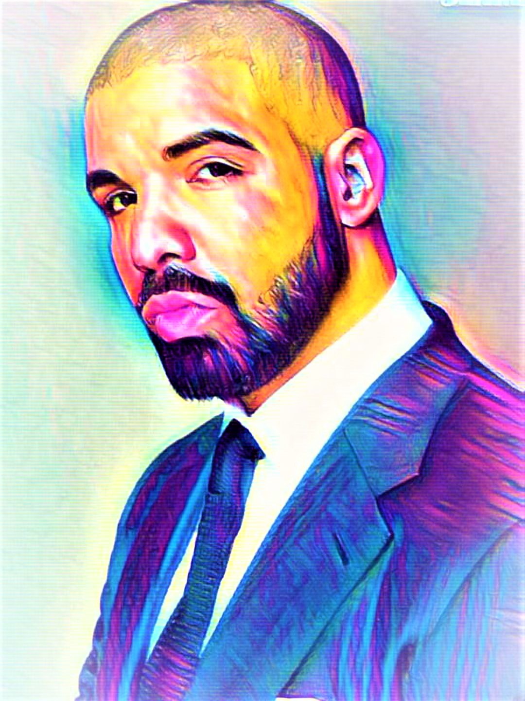 Drake Vibrant Abstract Portrait | 02