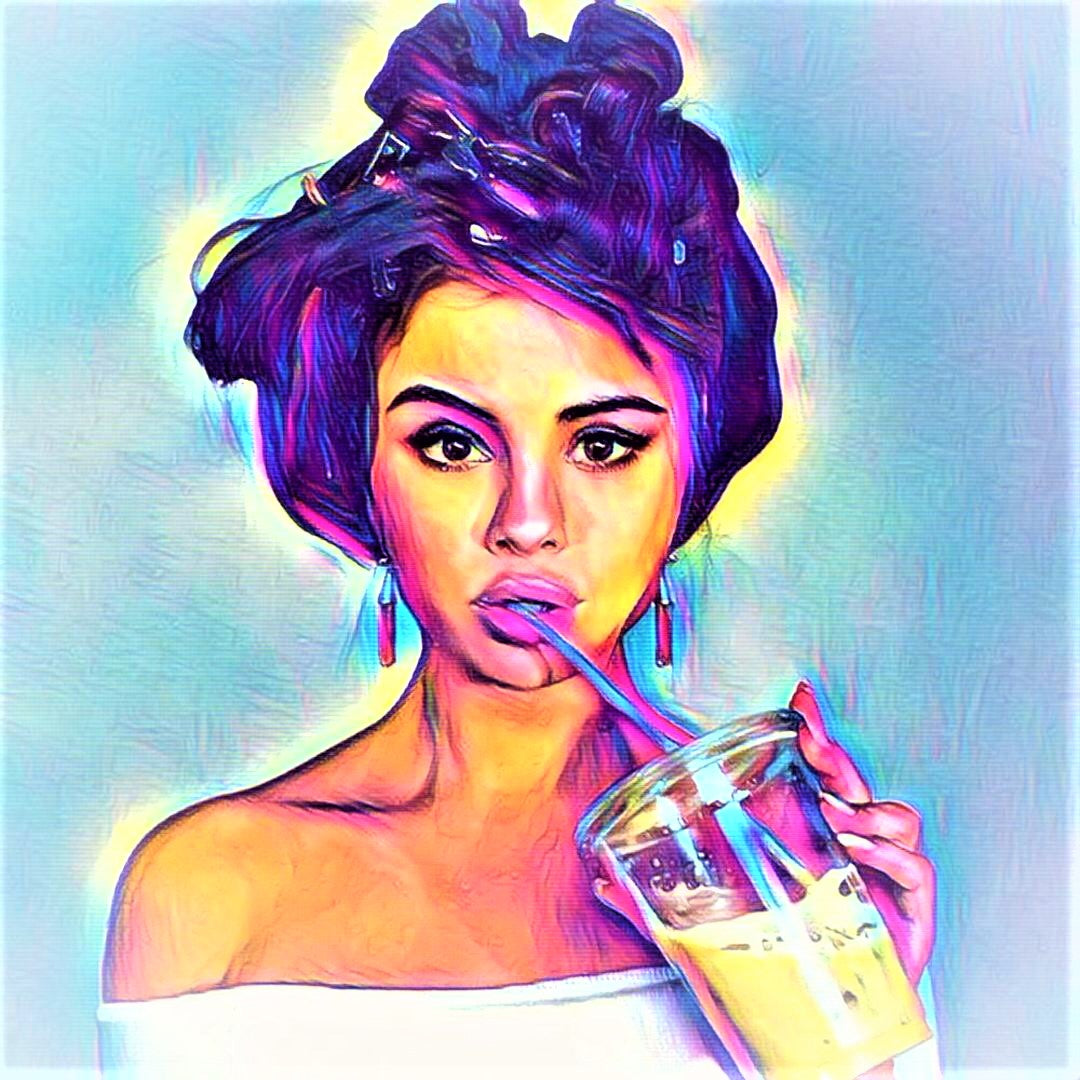Selena Gomez Vibrant Abstract Portrait | 02