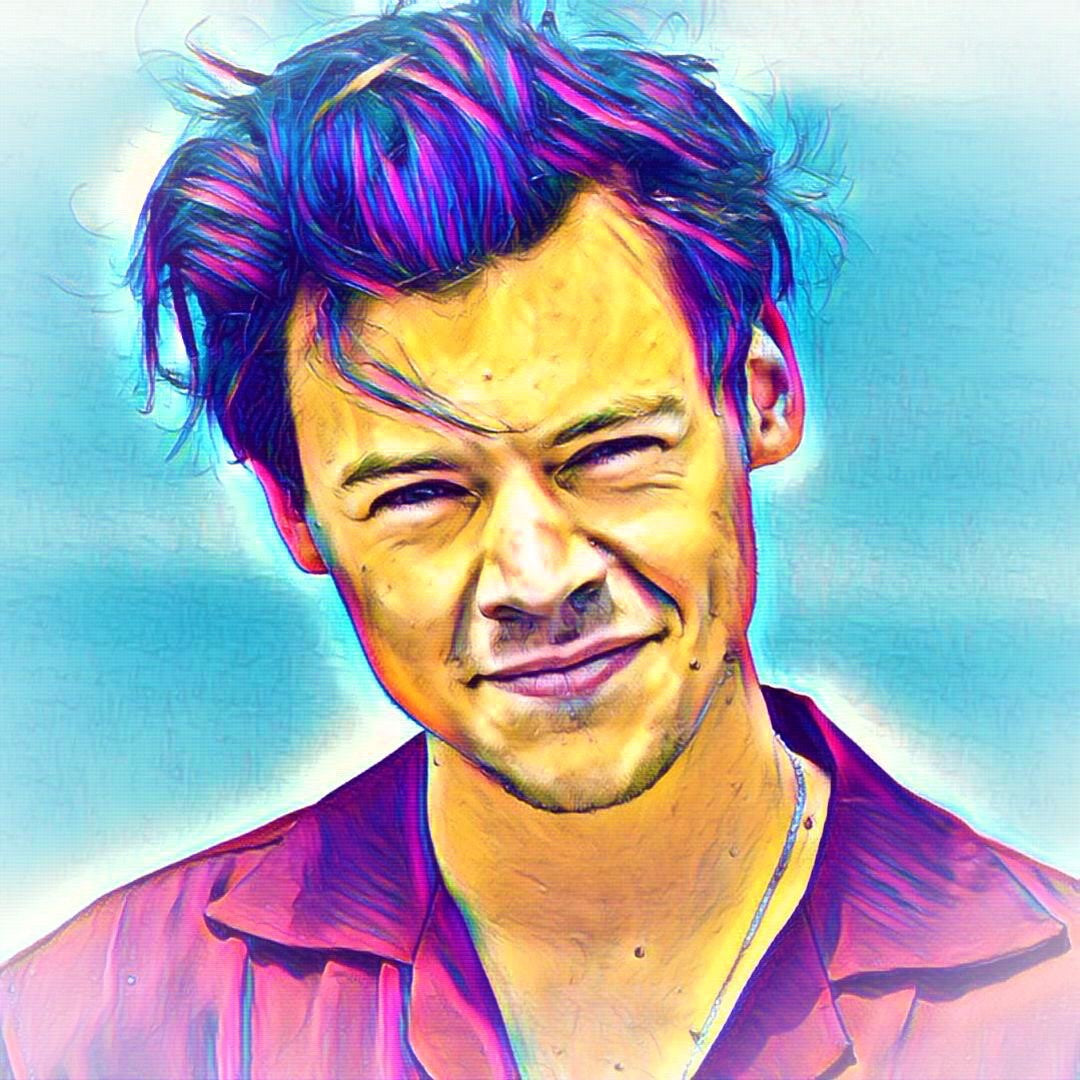 Harry Styles One Direction Vibrant Abstract Portrait | 02
