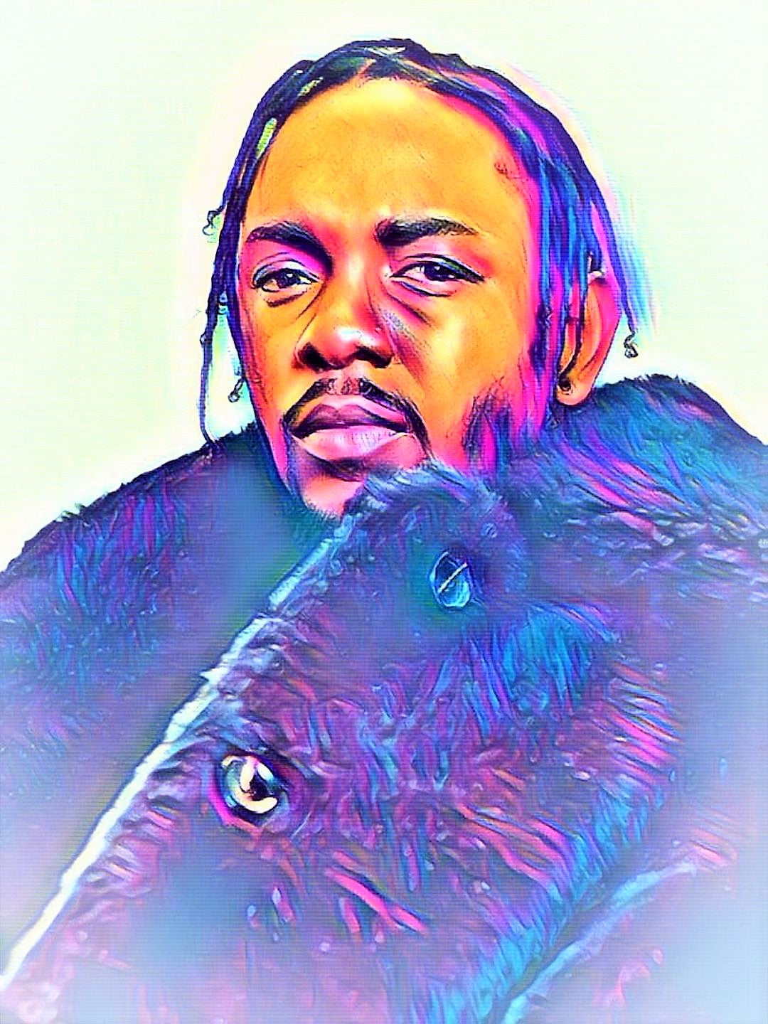 Kendrick Lamar Vibrant Abstract Portrait | 02