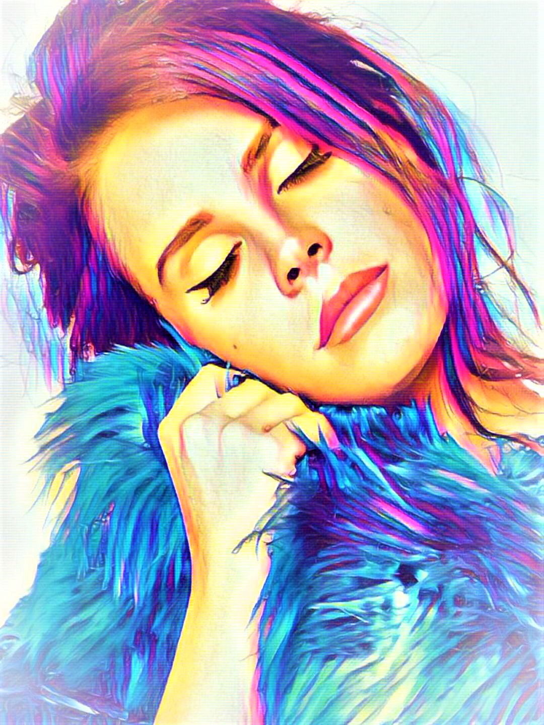 Lana Del Rey Vibrant Abstract Portrait | 07