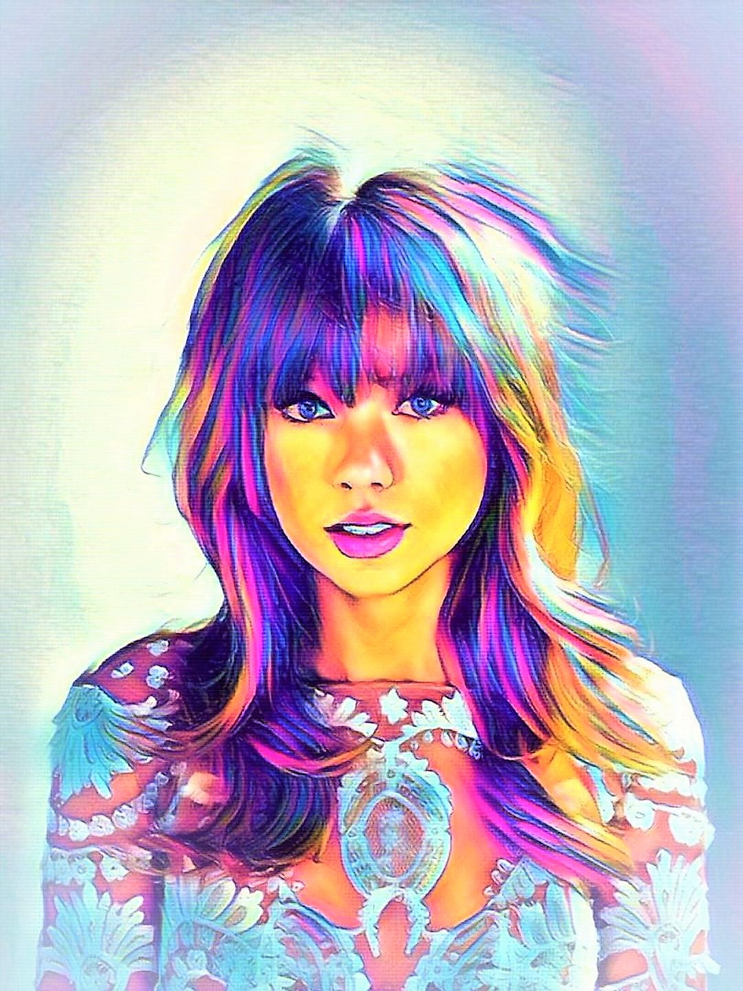 Taylor Swift Vibrant Abstract Portrait | 02