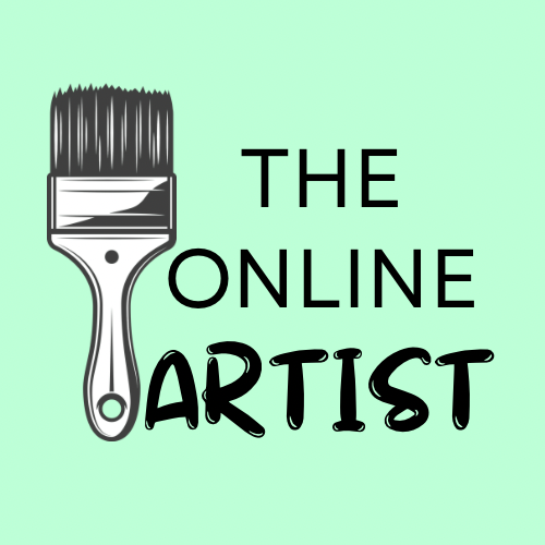 the online artist logo green