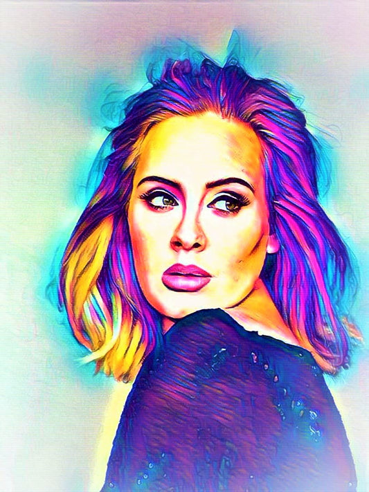 Adele Vibrant Abstract Portrait | 01