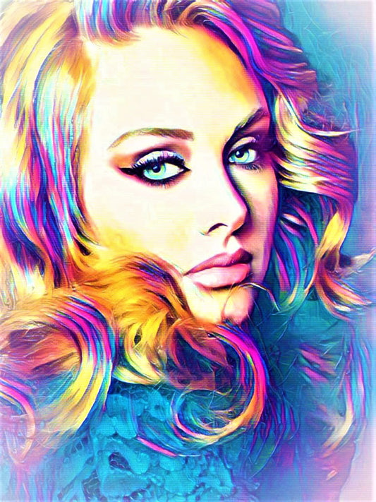 Adele Vibrant Abstract Portrait | 02