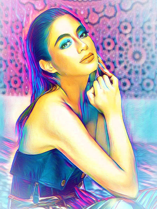 Ally Brooke Fifth Harmony Vibrant Abstract Portrait | 01
