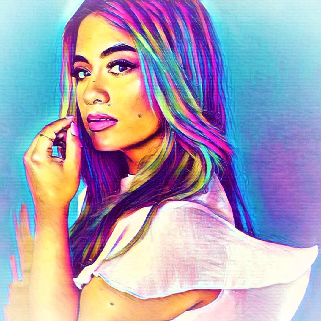 Ally Brooke Fifth Harmony Vibrant Abstract Portrait | 02