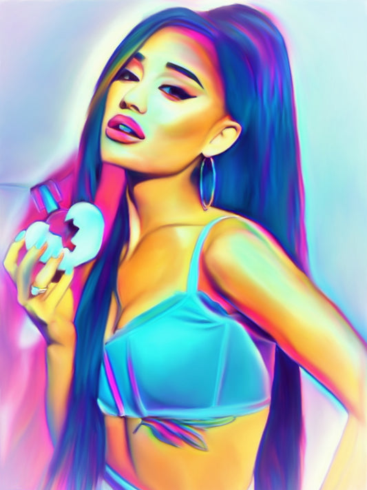 Ariana Grande Vibrant Abstract Portrait | 14