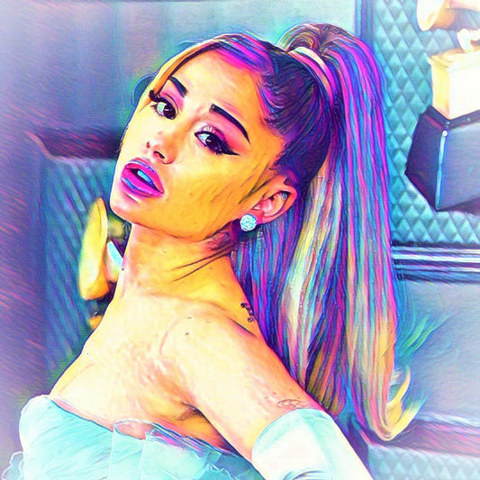 Ariana Grande Vibrant Abstract Portrait | 03
