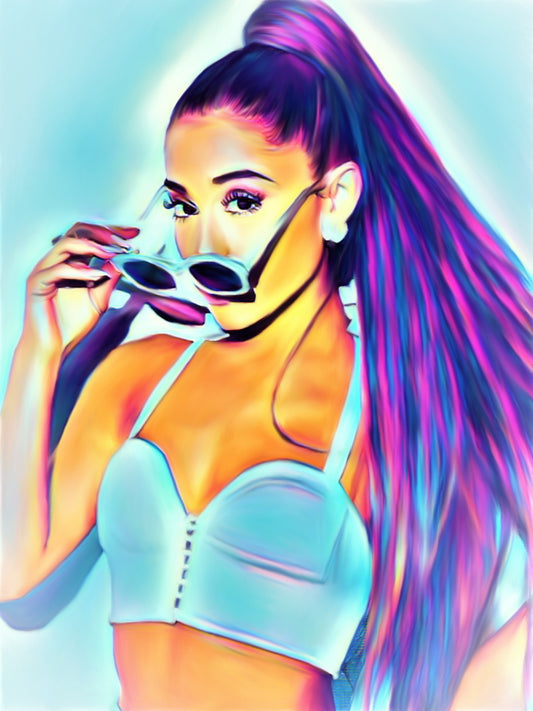 Ariana Grande Vibrant Abstract Portrait | 04