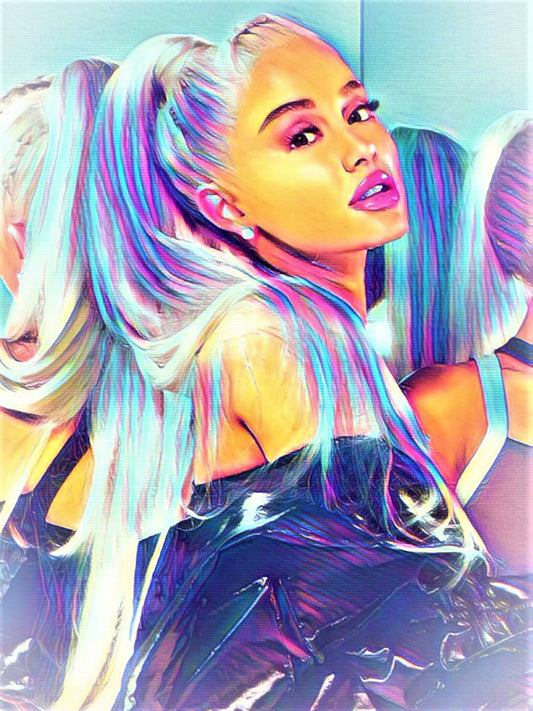 Ariana Grande Vibrant Abstract Portrait | 05
