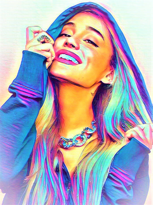 Ariana Grande Vibrant Abstract Portrait | 07