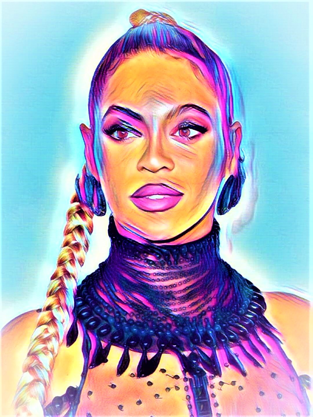 Beyonce Vibrant Abstract Portrait | 03