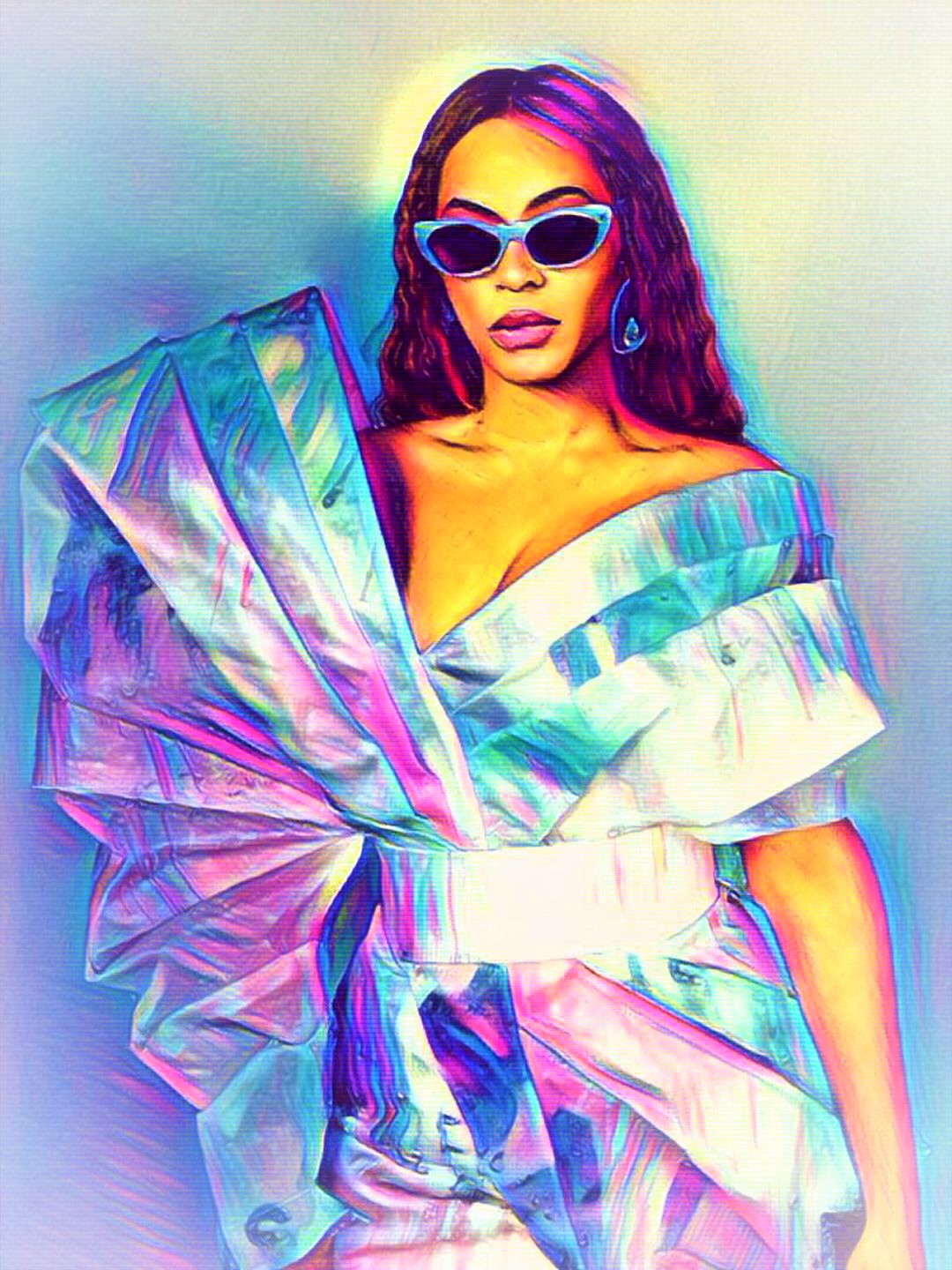 Beyonce Vibrant Abstract Portrait | 05