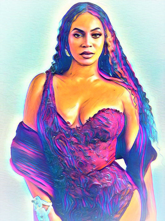 Beyonce Vibrant Abstract Portrait | 06