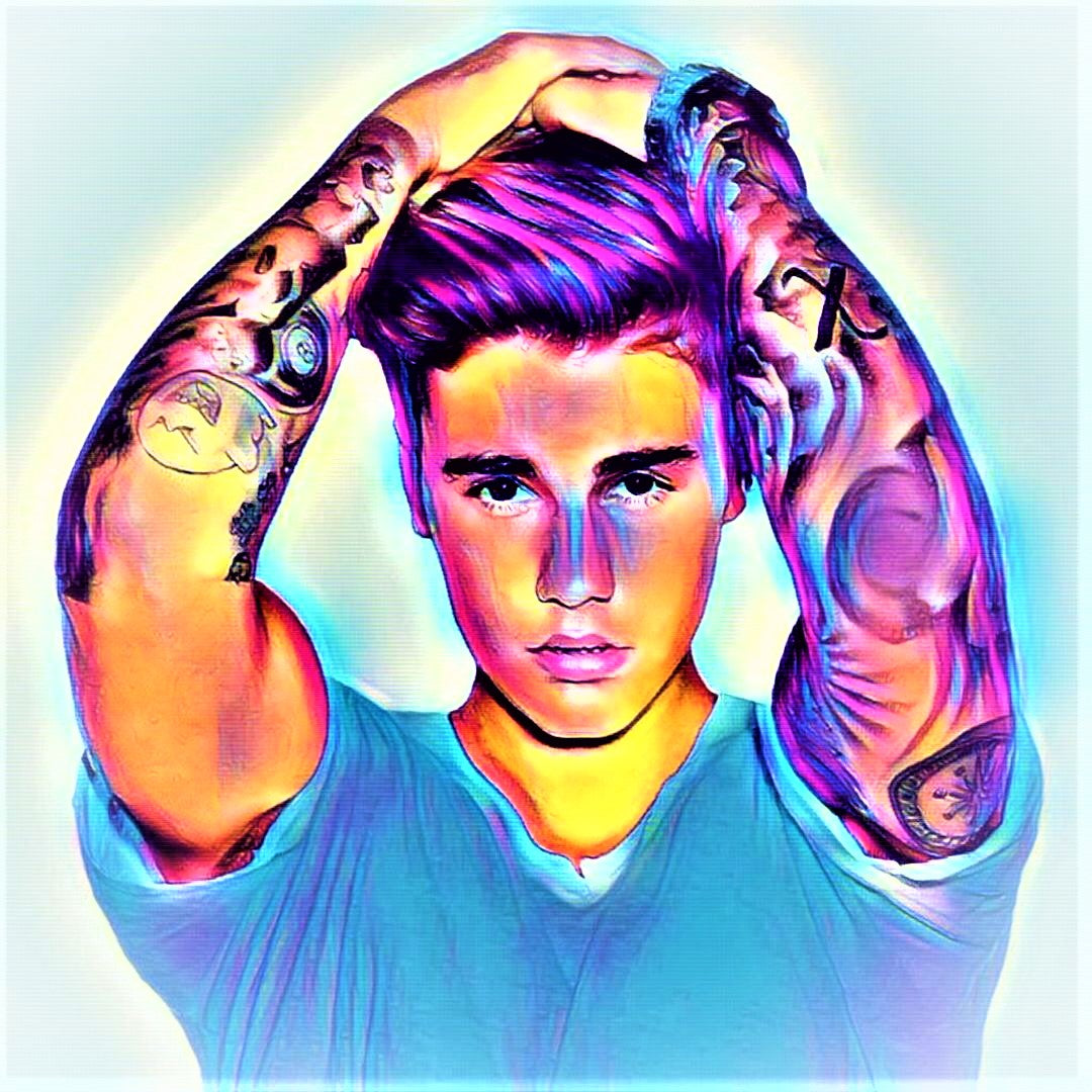 Justin Bieber Vibrant Abstract Portrait | 01