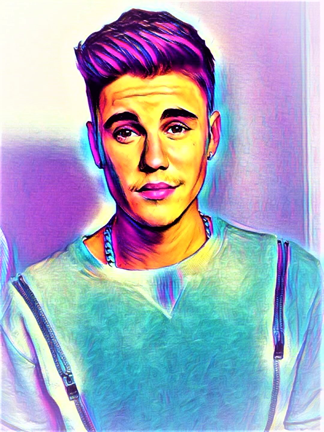 Justin Bieber Vibrant Abstract Portrait | 03