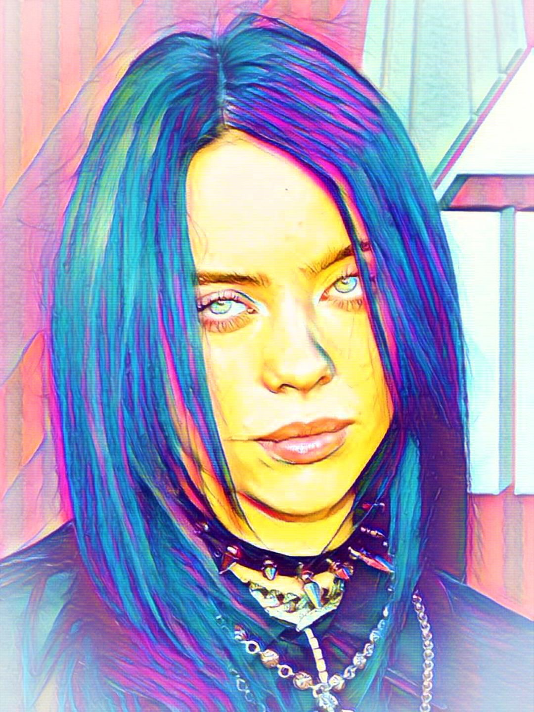 Billie Eilish Vibrant Abstract Portrait | 01