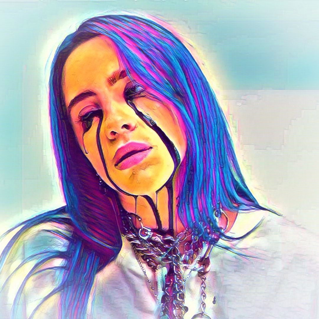 Billie Eilish Vibrant Abstract Portrait | 02