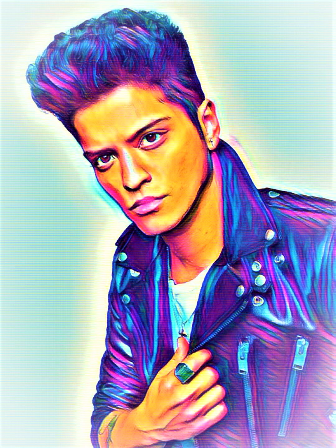 Bruno Mars Vibrant Abstract Portrait | 01