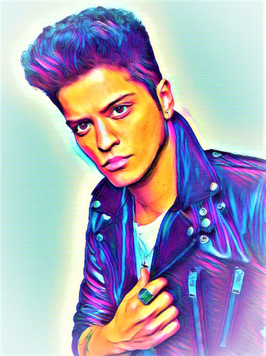Bruno Mars Vibrant Abstract Portrait | 01