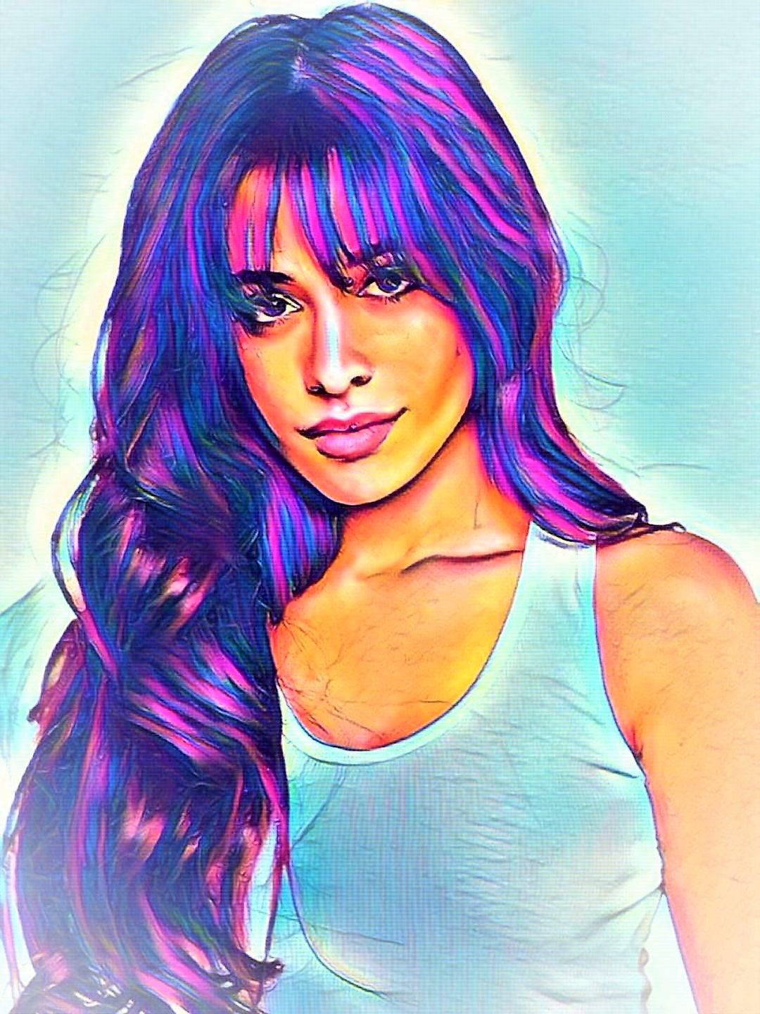 Camila Cabello Vibrant Abstract Portrait | 01