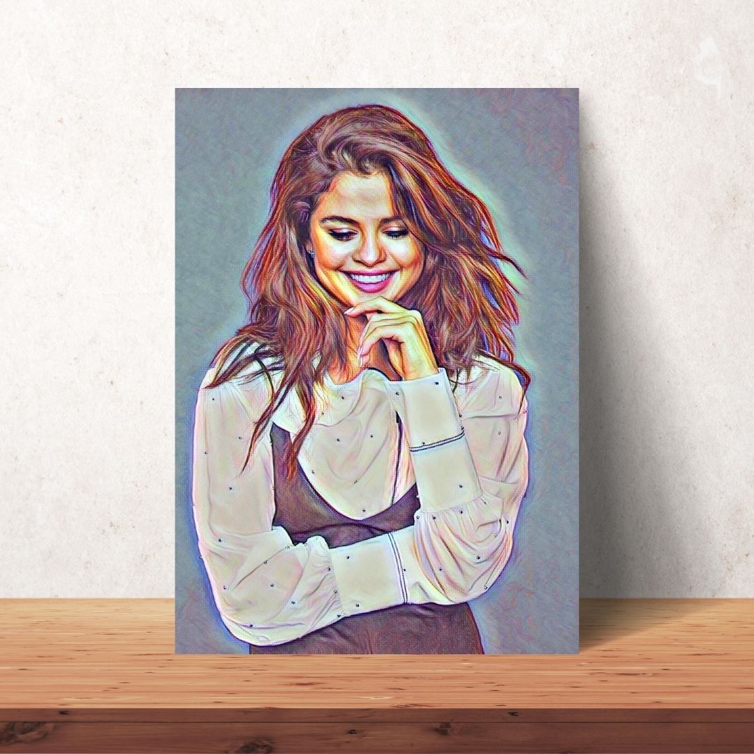 cute portrait of selena gomez smiling