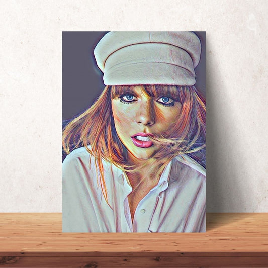 taylor swift portrait in coloured pencil digital download