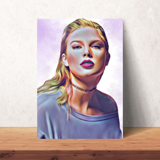 blonde taylor swift coloured drawing portrait downloadable