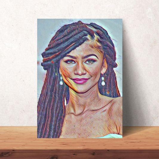 Zendaya Coleman Coloured Drawing Digital Download | 2