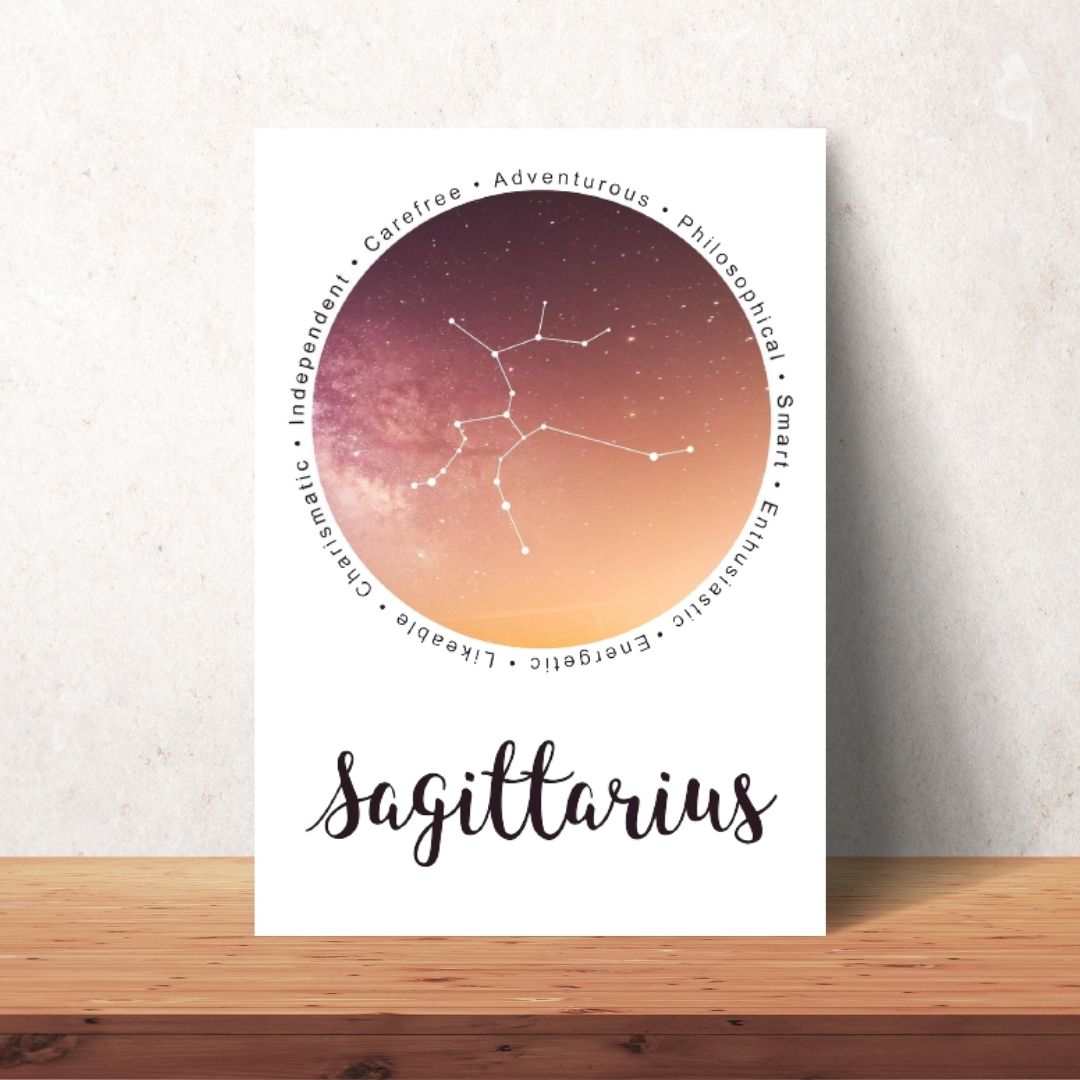 Sagittarius zodiac cosmic poster digital download