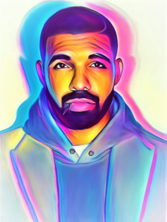 Drake Vibrant Abstract Portrait | 01