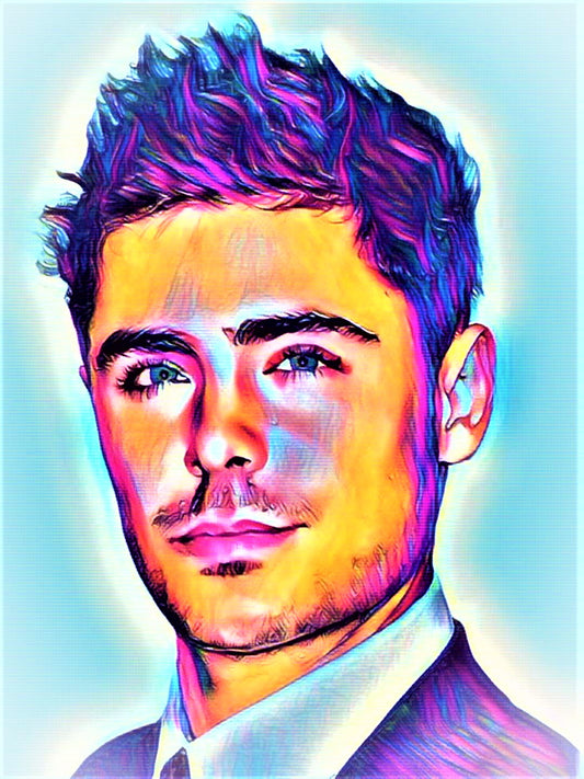 Zac Efron Vibrant Abstract Portrait | 01