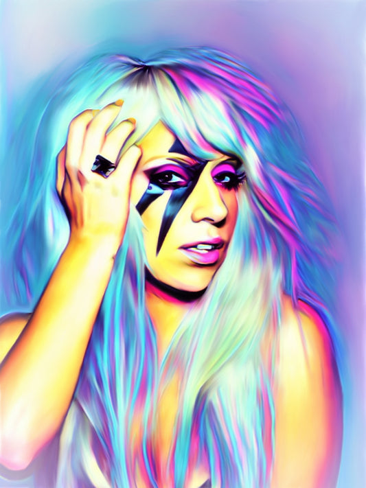 Lady Gaga Vibrant Abstract Portrait | 01