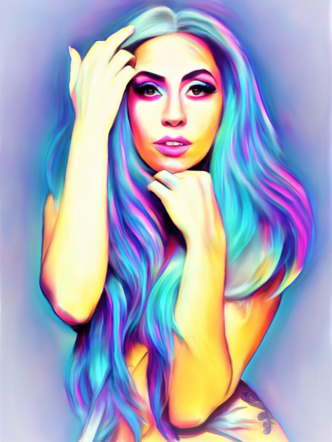 Lady Gaga Vibrant Abstract Portrait | 02