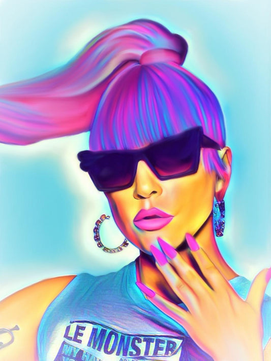 Lady Gaga Vibrant Abstract Portrait | 03