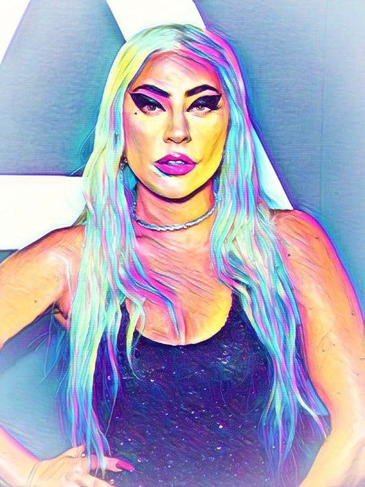 Lady Gaga Vibrant Abstract Portrait | 06