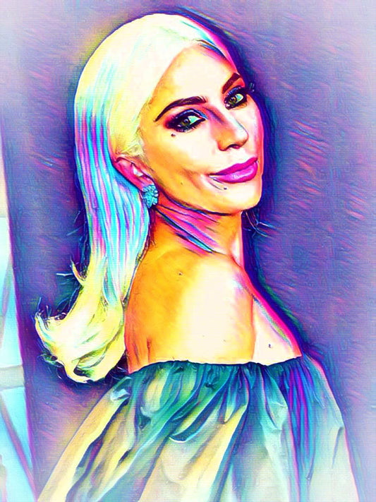 Lady Gaga Vibrant Abstract Portrait | 07