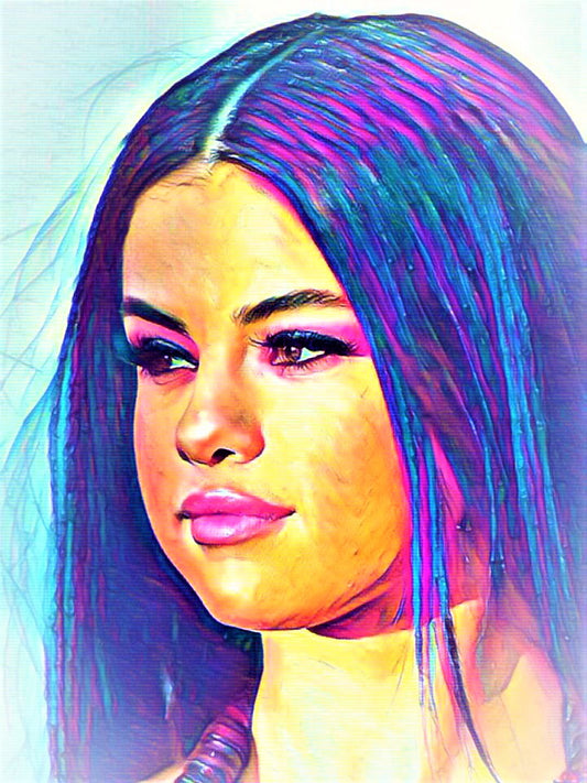 Selena Gomez Vibrant Abstract Portrait | 03