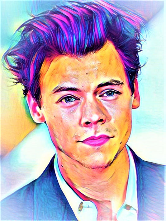 Harry Styles One Direction Vibrant Abstract Portrait | 01