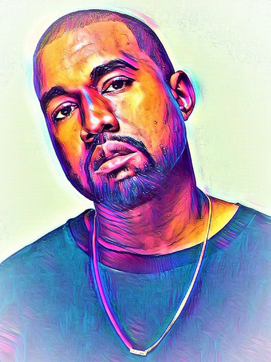 Kanye West Vibrant Abstract Portrait | 01