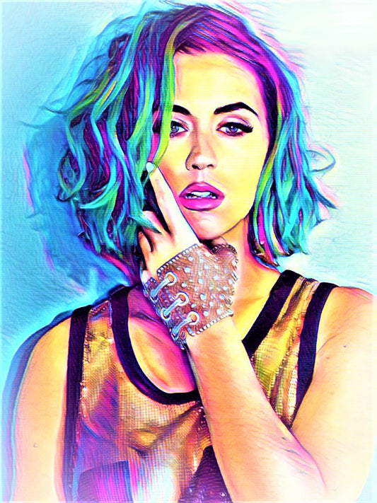 Katy Perry Vibrant Abstract Portrait | 01