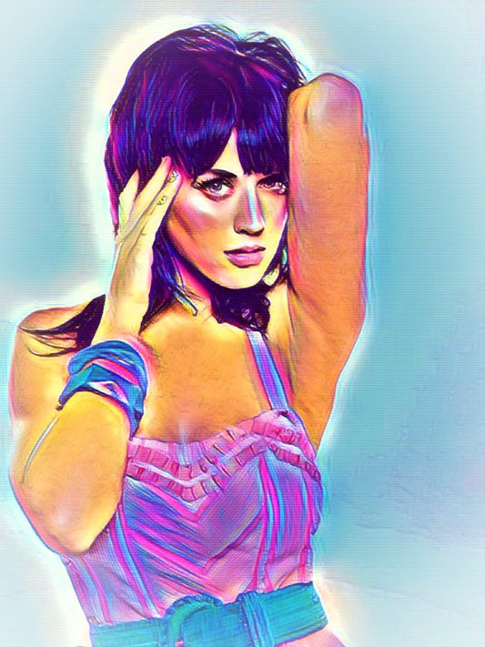 Katy Perry Vibrant Abstract Portrait | 03