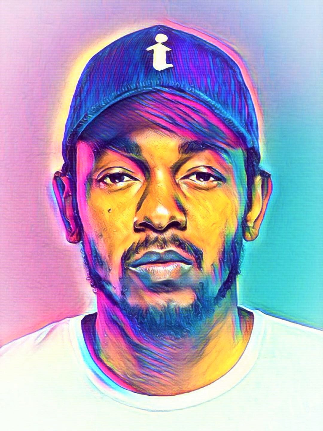 Kendrick Lamar Vibrant Abstract Portrait | 01