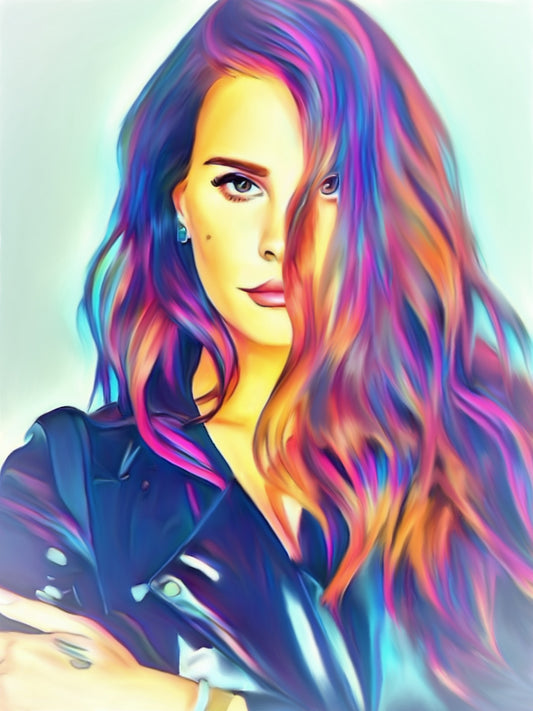 Lana Del Rey Vibrant Abstract Portrait | 01