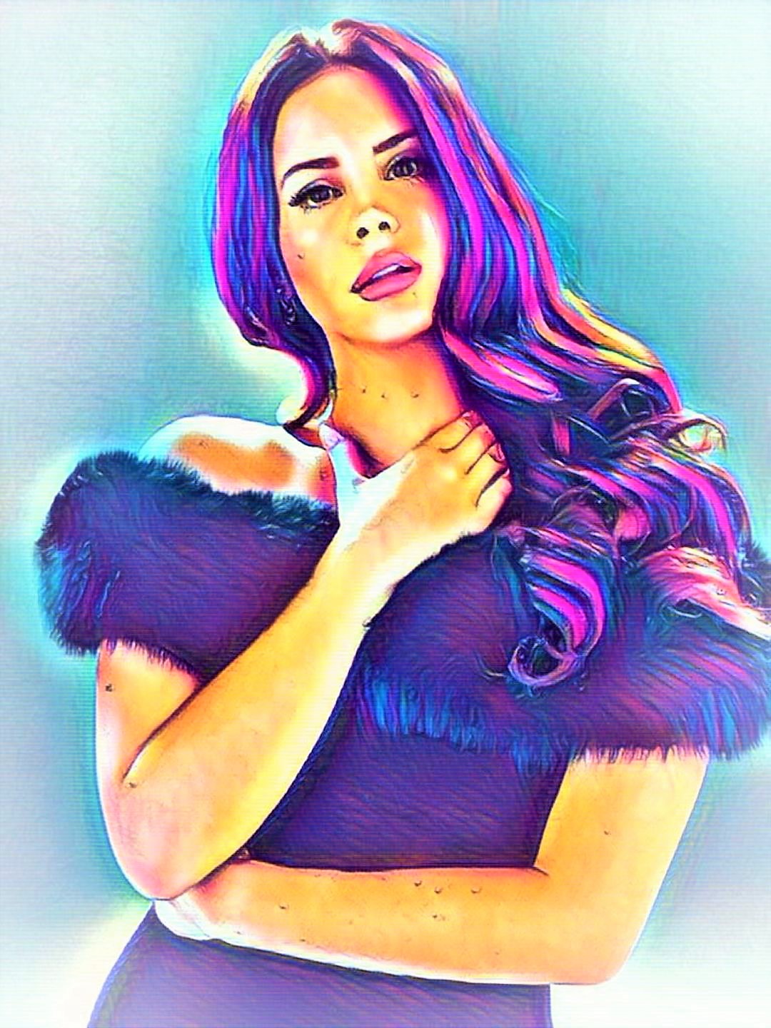 Lana Del Rey Vibrant Abstract Portrait | 04